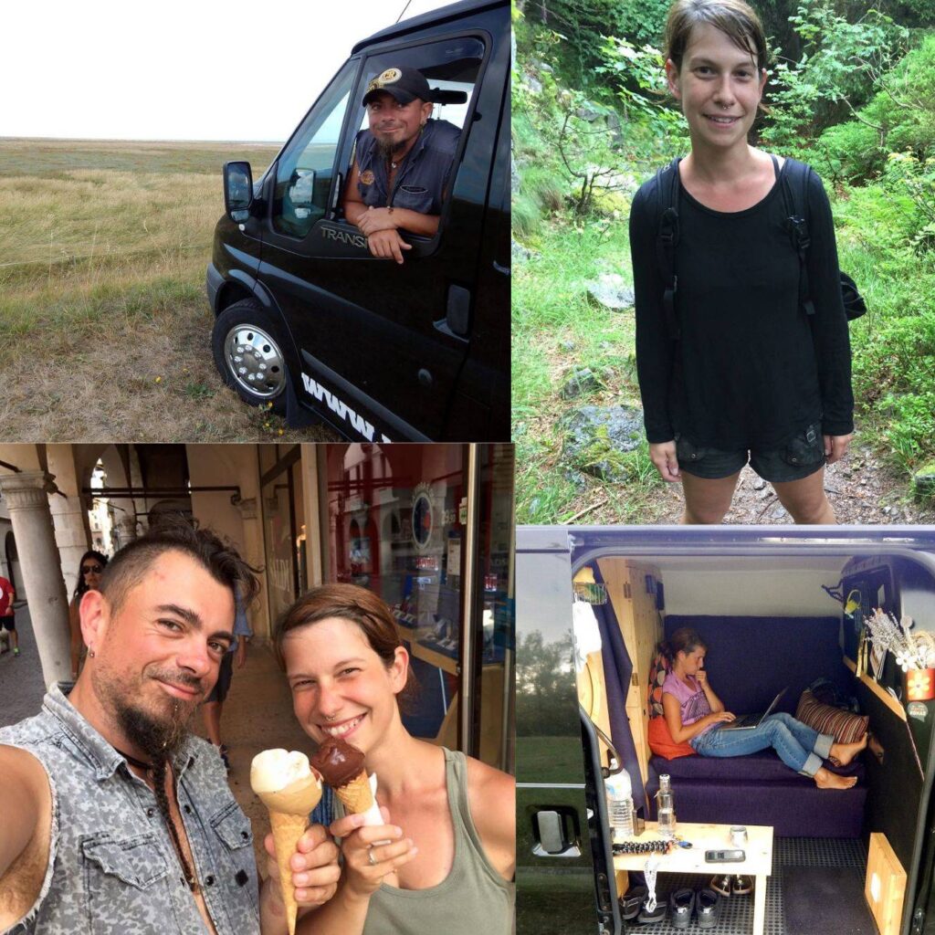 Arbeiten im Camper: Patrick und Tascha nutzen das Vanlife als mobiles Büro für ihr ortsunabhängiges Business.